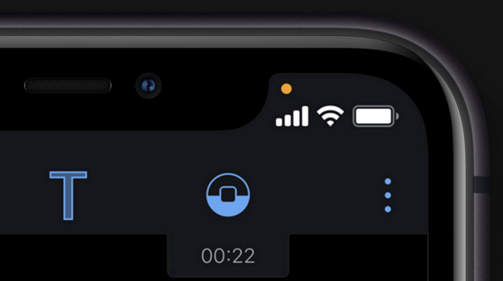 close up of iPhone screen 